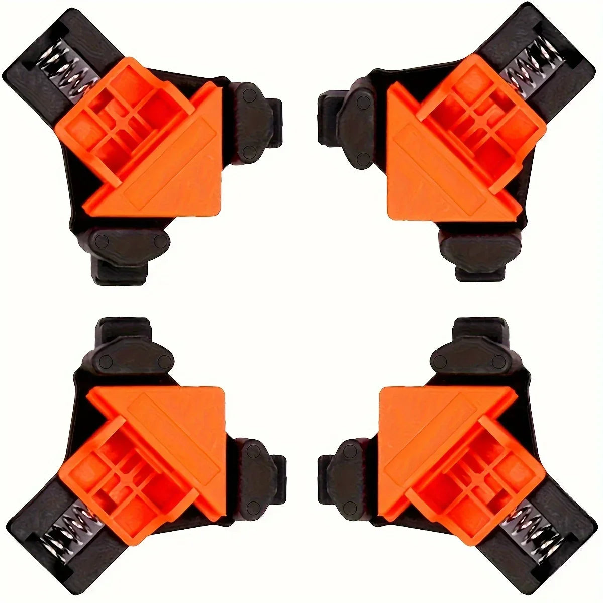 1/4PCS 90° Corner Clamps for Woodworking – Adjustable Quick Spring-Loaded Clamps for Cabinets & Photo Framing