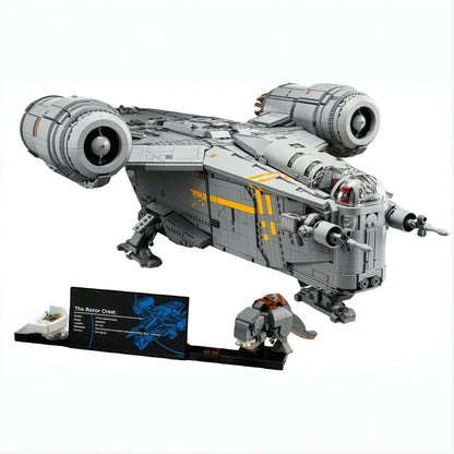 6187pcs Mandalorian Razor Crest Spaceship Model — Star Wars Building Blocks | Home Decor & Birthday Christmas Gift