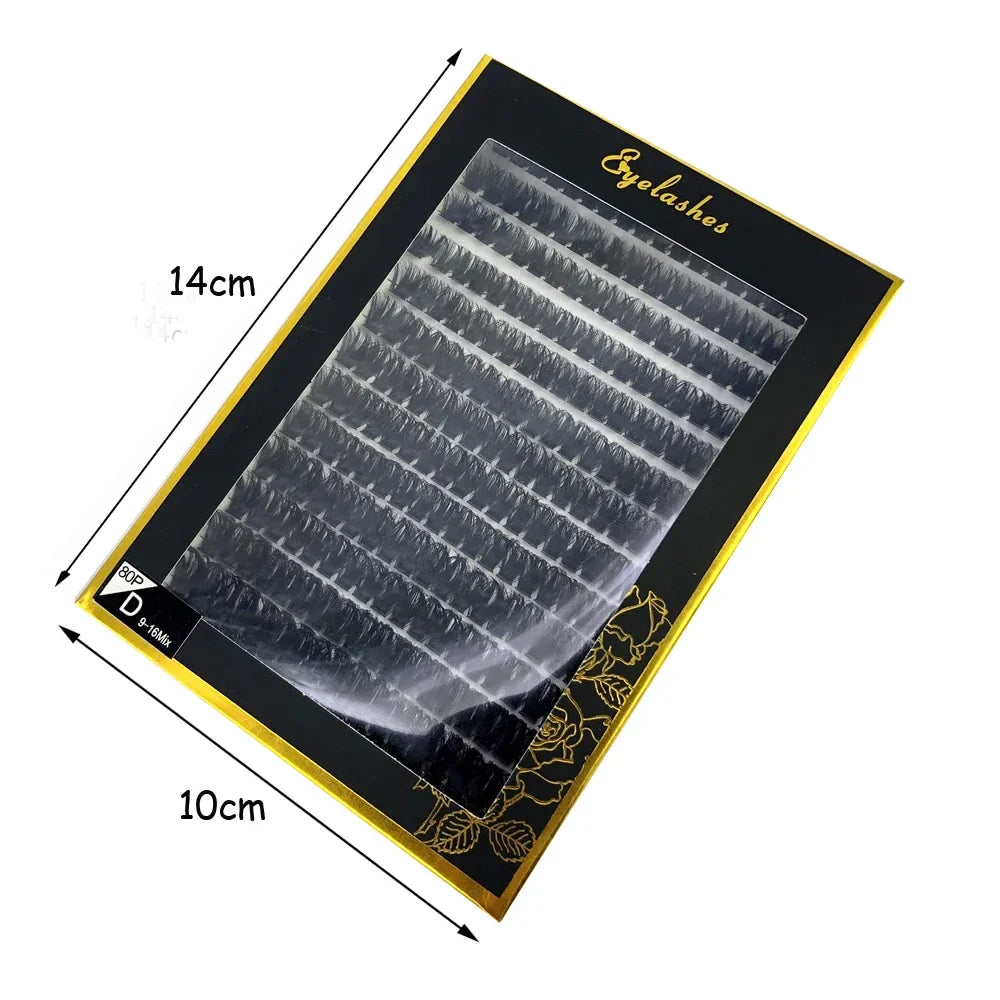 HBZGTLAD 280Pcs 3D Mink Eyelash Clusters Set – Handmade 10D 60D 80D Natural Style False Eyelashes Extension Bundle Pack