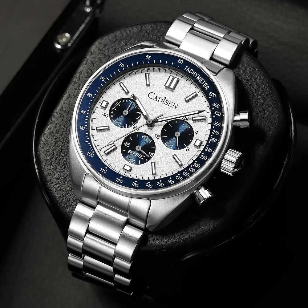 CADISEN 2024 Men’s Quartz Business Watch — VD53 Luxury Chronograph Timepiece for Men