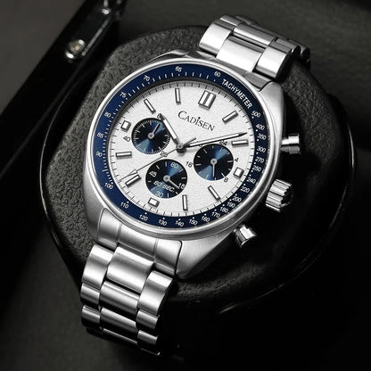CADISEN 2024 Men’s Quartz Business Watch — VD53 Luxury Chronograph Timepiece for Men