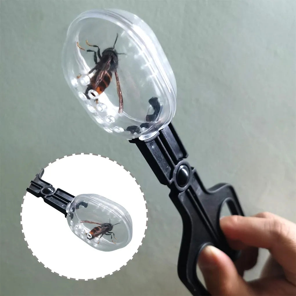 Portable Transparent Insect Catcher Scissor - Indoor/Outdoor Bug Scooper for Kids - Clamp Tong Tweezer for Biology Study Supplies