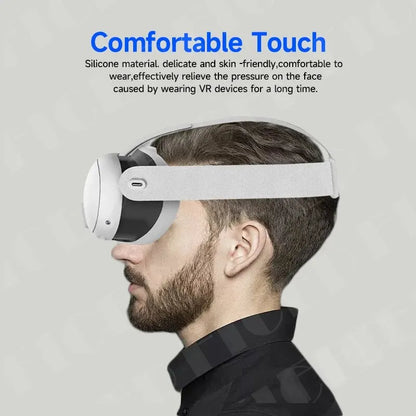 FICEP Silicone Face Cover for Meta Quest 3 — Replacement Dust & Sweat-Resistant Protective Mask Accessory