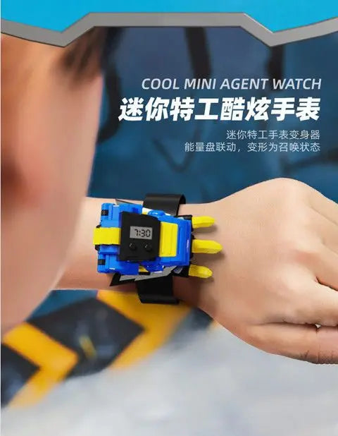 Genuine Mini Secret Service Watch Toy – Boy's Mecha Deformation Robot & Super Dinosaur Power
