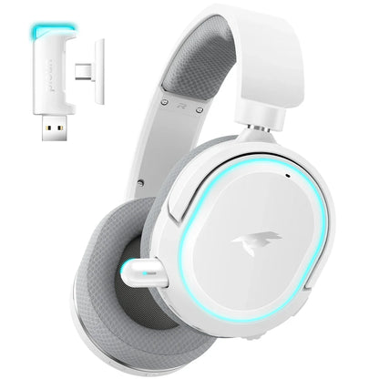 Picun G2 Wireless Gaming Headset – 2.4G & Bluetooth, 5ms Low Latency, 7.1 Surround Sound, ENC Mic for PC, PS4, PS5, Switch & Phone