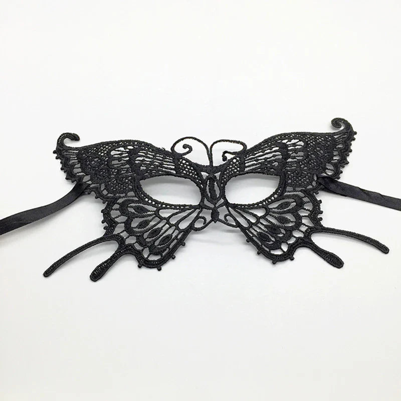 Black Queen Lace Mask — Embroidered Applique Masquerade Mask for Women, Party, Carnival, Wedding & Halloween Accessories