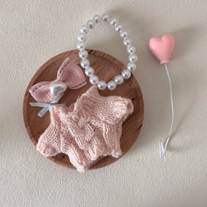 17cm Labubu Plush Doll Clothes – Macaron Outfit, Hair Accessories, DIY Clothing for V1 V2 Dolls & Kids Gift