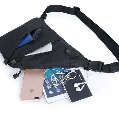 Men's Ultra-Thin Anti-Theft Crossbody Chest Bag : Concealed Wallet & Pistol Bag - Nylon Shoulder Bag for Travel, Hiking, Cycling, and Casual Use