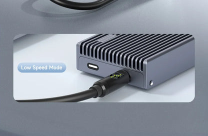 Hagibis 40Gbps USB4 M.2 NVMe SSD Enclosure – LED Display with USB4 Cable for Thunderbolt 4/3 & USB 3.2/3.1/3.0 B+M M-Key SSD Case