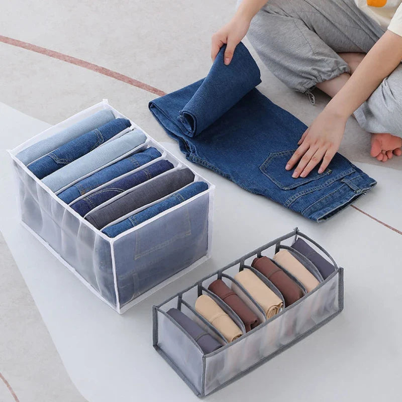 Organizer Storage Boxes for Panties & Socks – Wardrobe Divider for Pants, Underwear, Bras, Jeans & Clothes