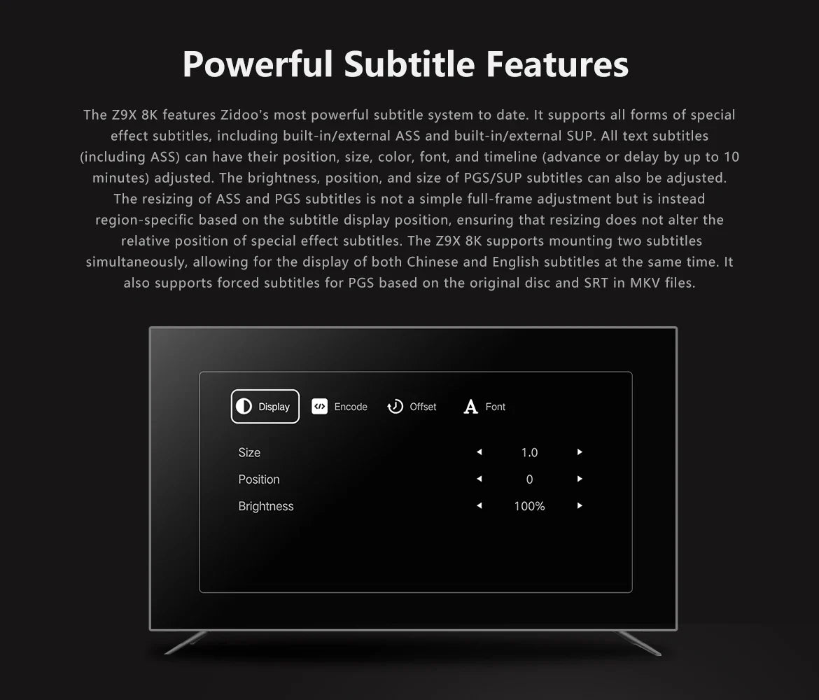 Zidoo Z9X 8K HDR Media Player - Android 11, Amlogic S928X-K, 6GB+64GB, VPU & VS10 Engine