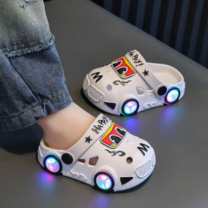 Kids Glowing Summer Slippers - Two-Way Wear Anti-Slip Sandals for Boys and Girls