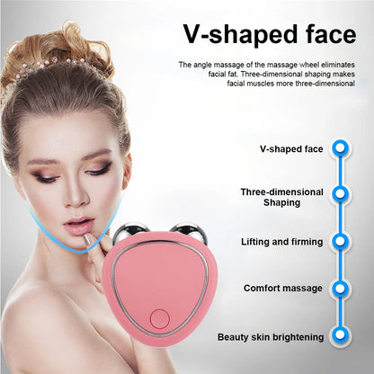 EMS Face Lifting Machine - Facial Massager with Microcurrent Roller for Skin Tightening, Rejuvenation, and Anti-Wrinkle Beauty Care