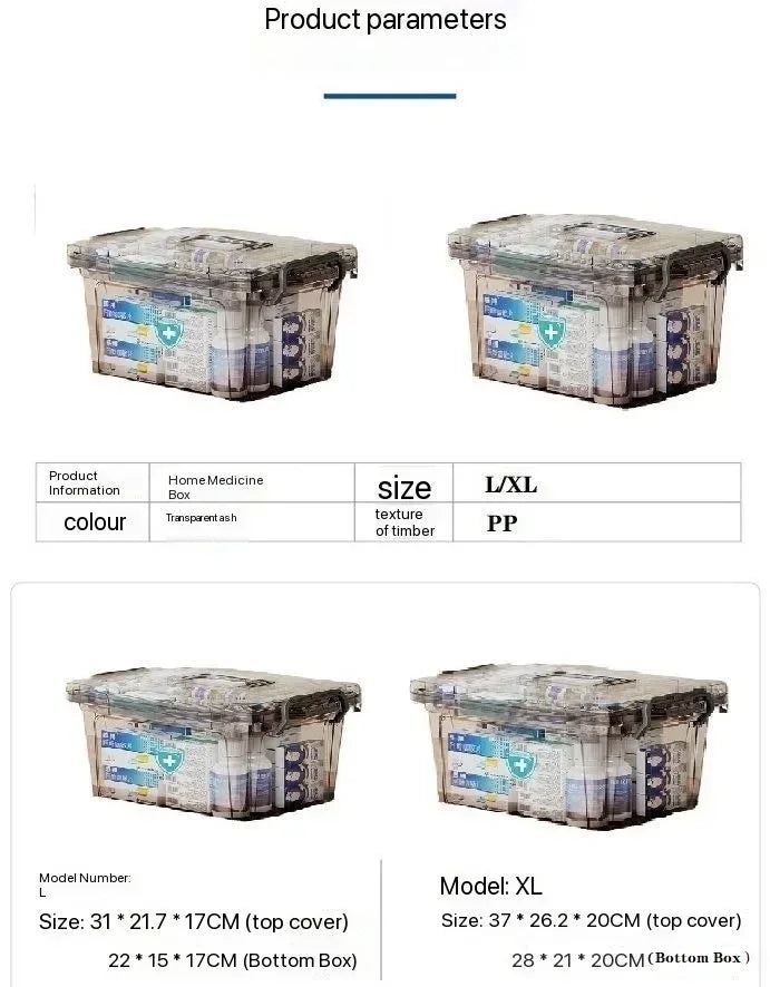 Household Multi-Layer Medicine Storage Box – Emergency Medical Organizer with Compartments