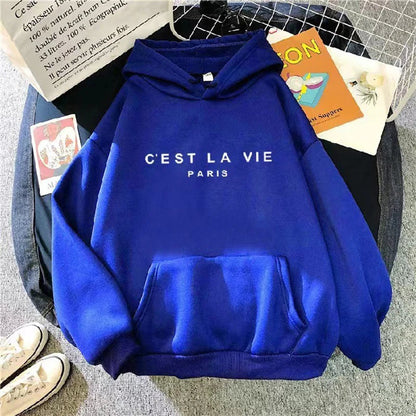 Women's Casual Print Loose Hoodie – Spring Long-Sleeve Harajuku Pullover Sweatshirt, Streetwear Style