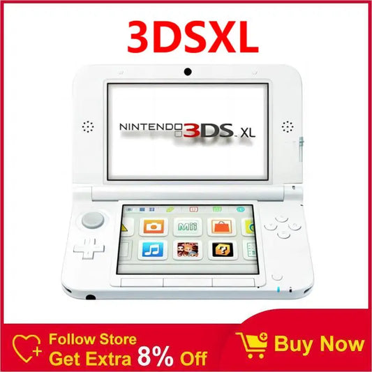 Original Used 3DS XL / 3DS LL Game Console with 128GB Memory Card — Handheld GBA & 3D Games