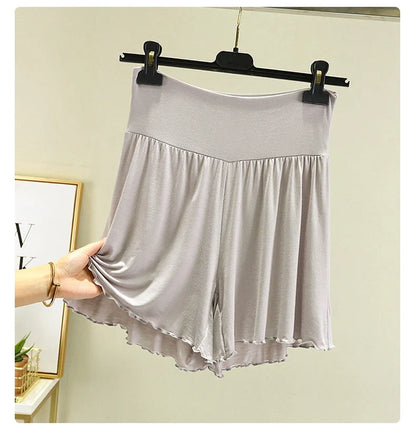 Women's Modal Sleep Shorts - Loose Wide-Leg Casual Summer Homewear