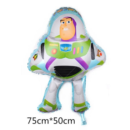 Disney Buzz Lightyear Foil Balloon – Toy Story Latex Party Decoration & Cake Topper for Kids