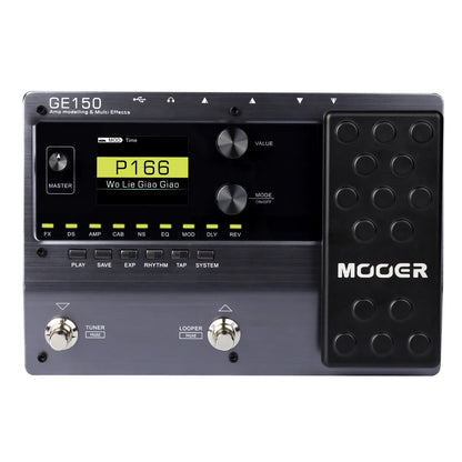 MOOER GE150 Electric Guitar Amp Modeling Pedal – Portable Multi-Effects Processor with Expression & IR Loading