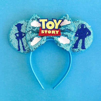 Toy Story Character Headbands - Sequin Bow, Woody, Buzz Lightyear & Alien Hair Accessories for Girls