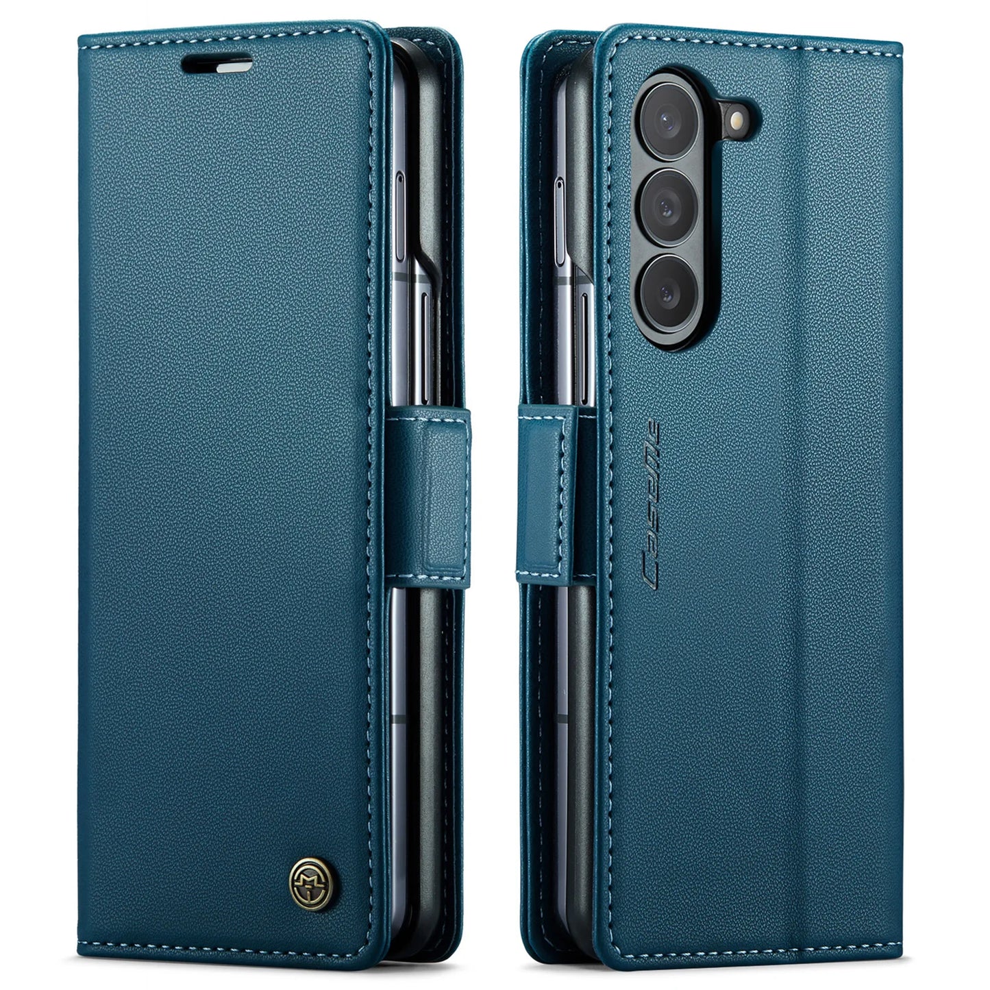 Magnetic PU Leather Phone Case for Samsung Galaxy Z Fold 7/6/5 — Fold6/5 5G Wallet Card Holder Shockproof Cover