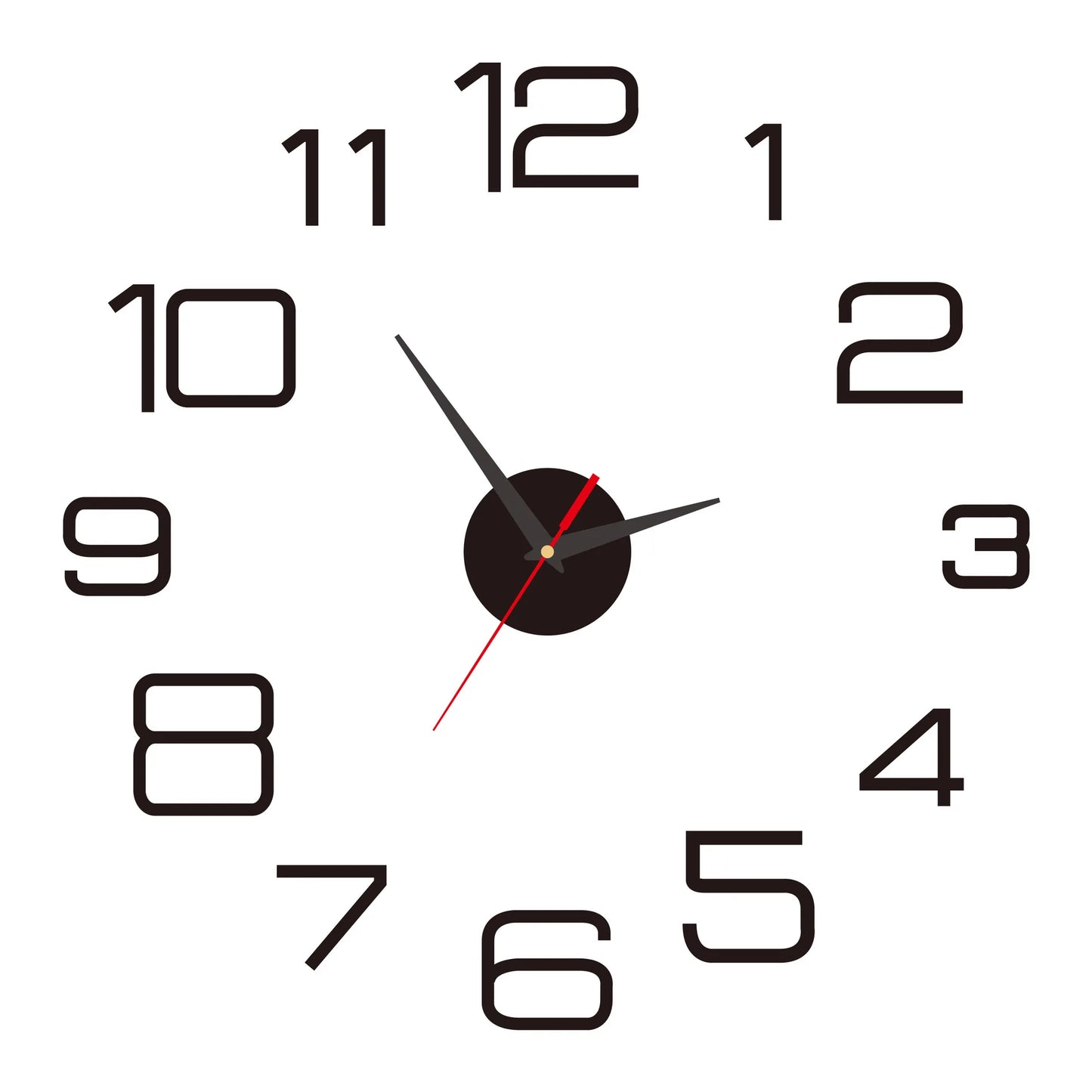 2023 Modern Large 3D DIY Wall Clock – Acrylic Mirror Quartz Clock for Living Room Home Decor