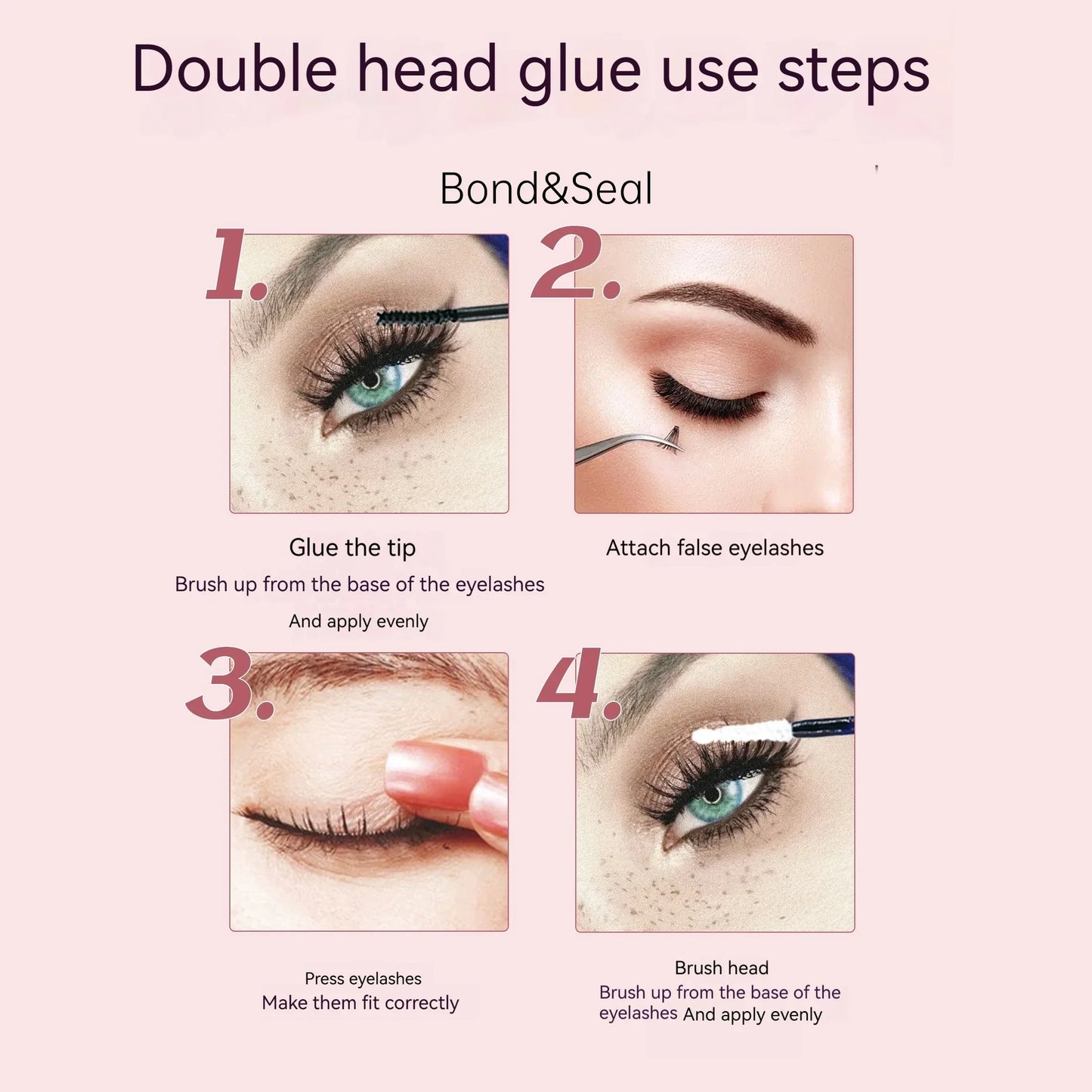 200 PCS Eyelash Clusters Kit – Lash Bond & Seal, DIY Lash Extension Tools & Glue Accessories