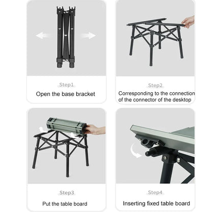 Naturehike Aluminum Folding Camping Table – Portable Outdoor Picnic & BBQ Table
