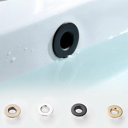 Brass Bathroom Sink Overflow Cover Cap – Chrome Trim Basin Faucet Hole Ring Insert Replacement, Bathroom Accessories for Universal Fit & Easy Installation