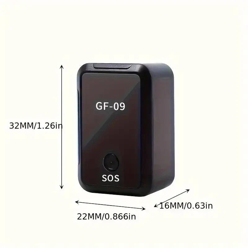 GF09 Mini GPS Tracker — Real-Time Car Locator with Voice Recording, Anti-Lost Positioner for Children, Pets & Dogs