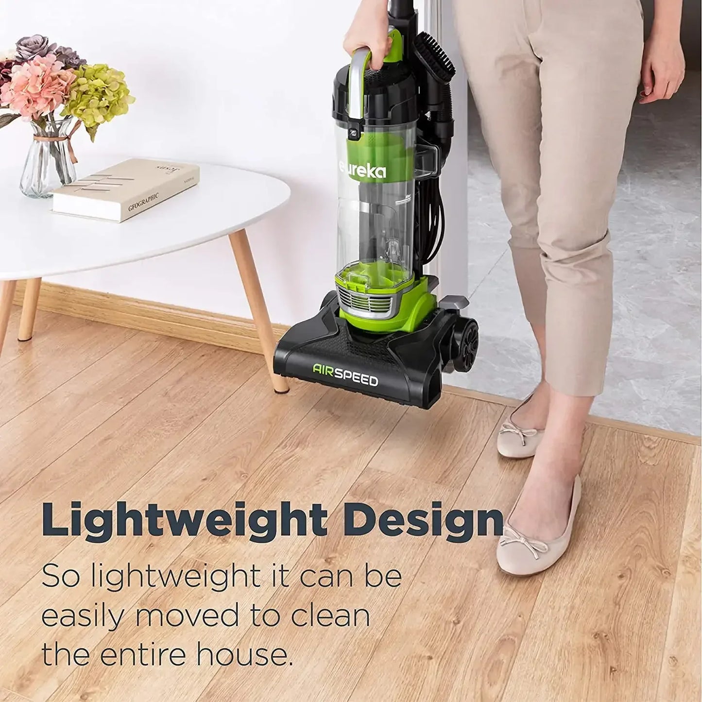 AirSpeed NEU100 Upright Carpet Vacuum Cleaner — Green & Black