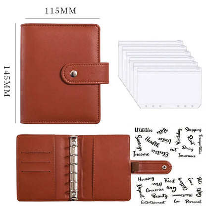2023 Budget Planner – A7 Cash Envelope Savings Binder with 6 Holes for Financial Management, Loose-Leaf Notebook Organizer