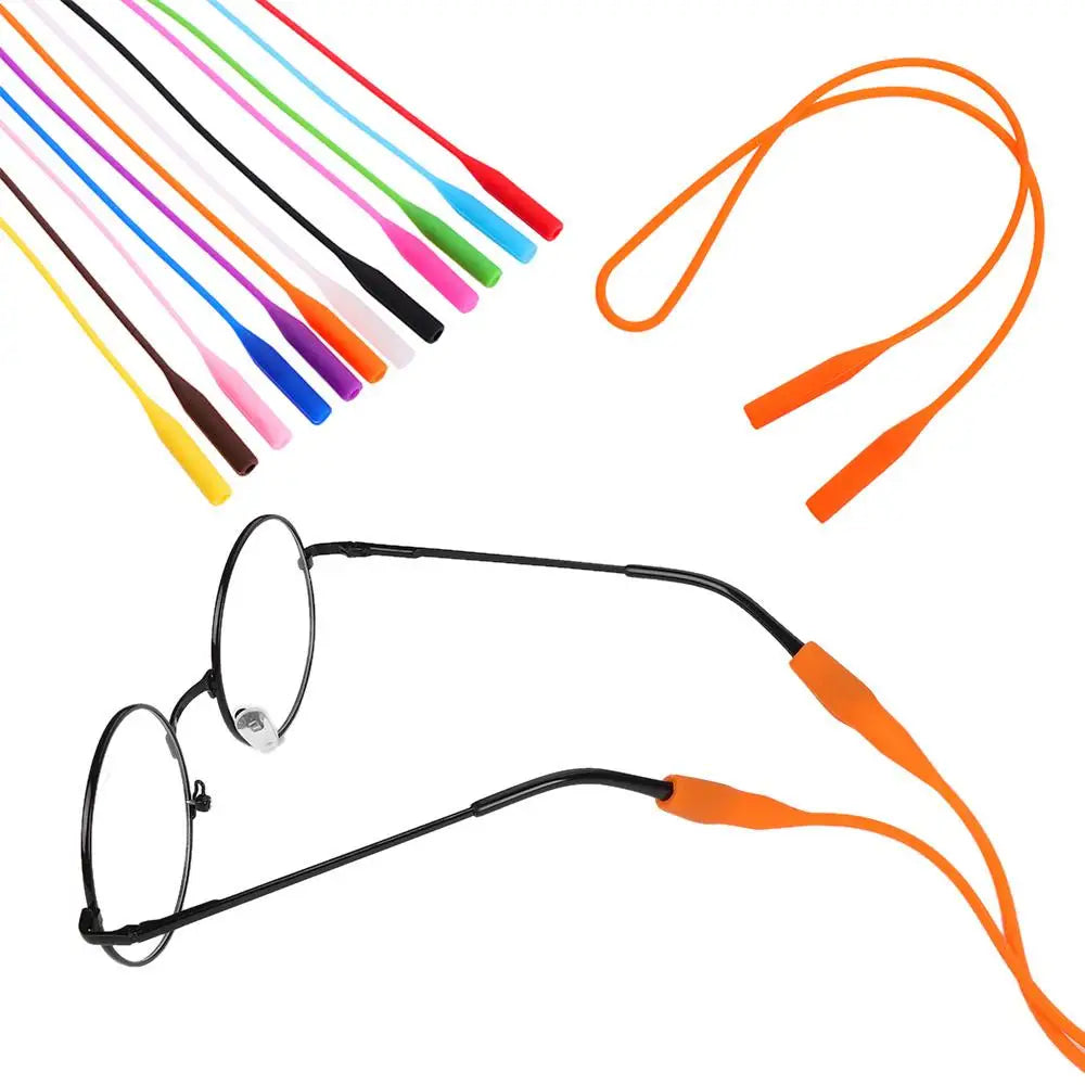 Silicone Eyeglasses Strap - Elastic Anti-Slip Sports Band, Sunglasses Chain & Cord Holder String Ropes