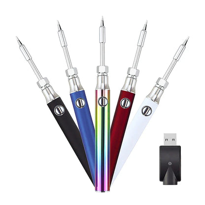 USB 5W Cordless Soldering Iron – Rechargeable with Temperature Adjustment, 1 Set