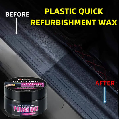 Universal Leather & Plastic Repair Polishing Wax – Automotive Interior Reconditioning Cream for Leather, Plastic & Rubber Care