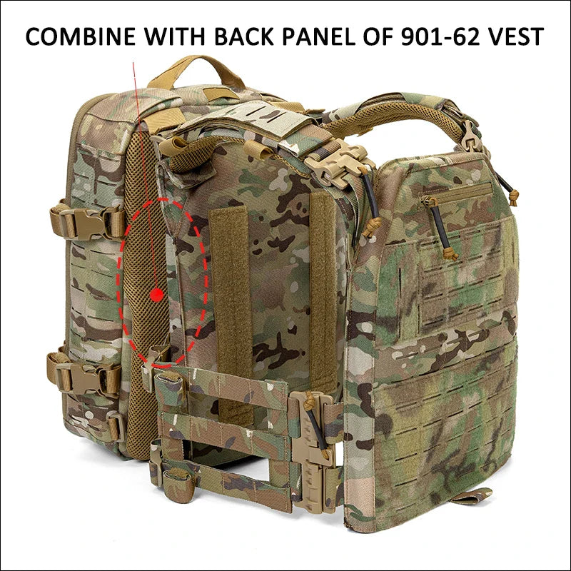 1000D Nylon Hunting Backpack – Lightweight Molle Plate Carrier Rucksack, Hiking & Sports Bag Compatible with Vest