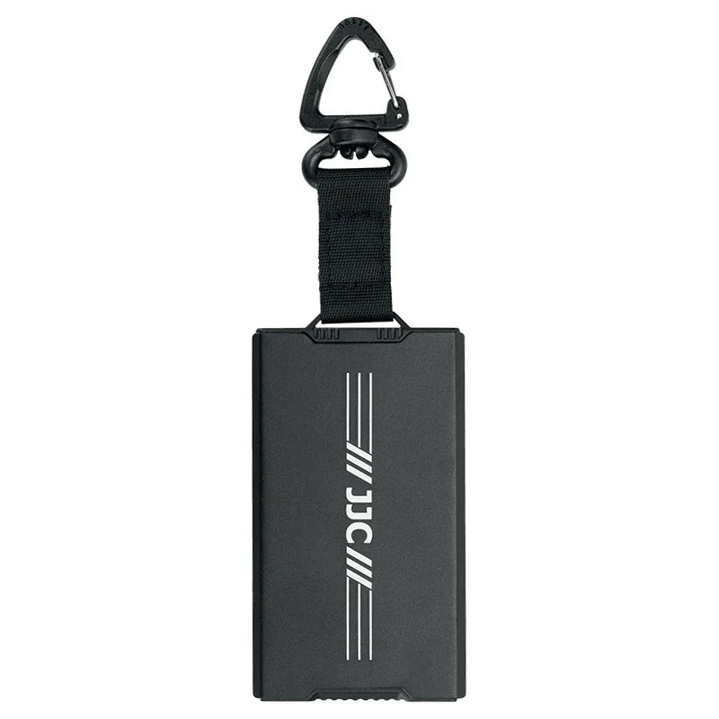 JJC 18-Slot Memory Card Case – Pop-Up SD, MicroSD, Nano SIM & NM Card Holder with Carabiner