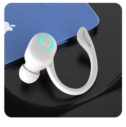 VAORLO Bluetooth 5.2 Ear-Hook Headphones – Mini HIFI Bass Wireless Earphones with Mic for Sports & Gaming