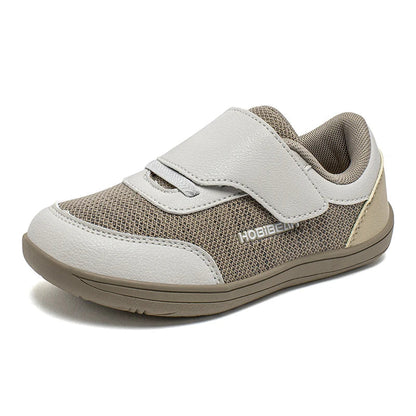 HOBIBEAR Kids Wide Toe Barefoot Shoes – Minimalist Hook & Loop Casual Sneakers, Breathable Zero Drop Shoes