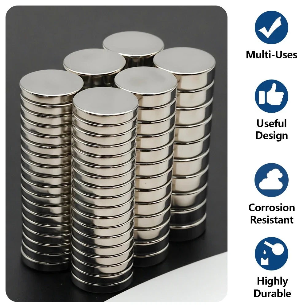 N35 Neodymium Magnets - Super Strong Round Permanent Fridge Magnets for DIY Projects & Crafts