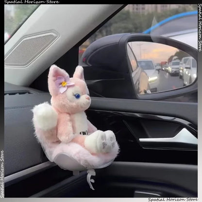 Mini Plush Doll Safety Seat — Kawaii Labubu Idol Kpop Plush Car Air Freshener & Ornament Gift