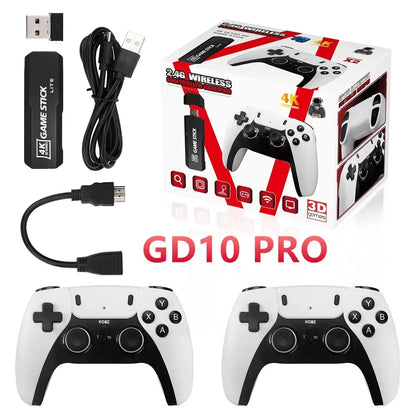 New GD10 PRO Video Game Stick Console – 4K, 58,000 Retro Games, 256GB, 2.4G Wireless Controllers, Perfect Christmas Gift