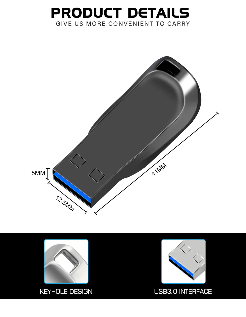 High-Speed USB 3.0 Flash Drive – 16GB to 128GB Pen Drive Memory Stick