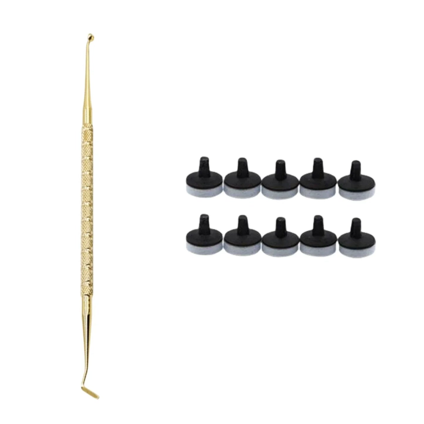 Dental Resin Filling Kit – Composite Light Cure Spatula & Molding Tools Set with Foam Pad Holder for Dentistry Use