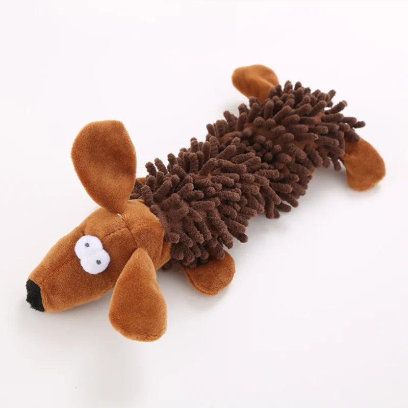 Plush Squeaky Dog Toy - Cute Donkey Teething & Interactive Training Toy for Small Dogs