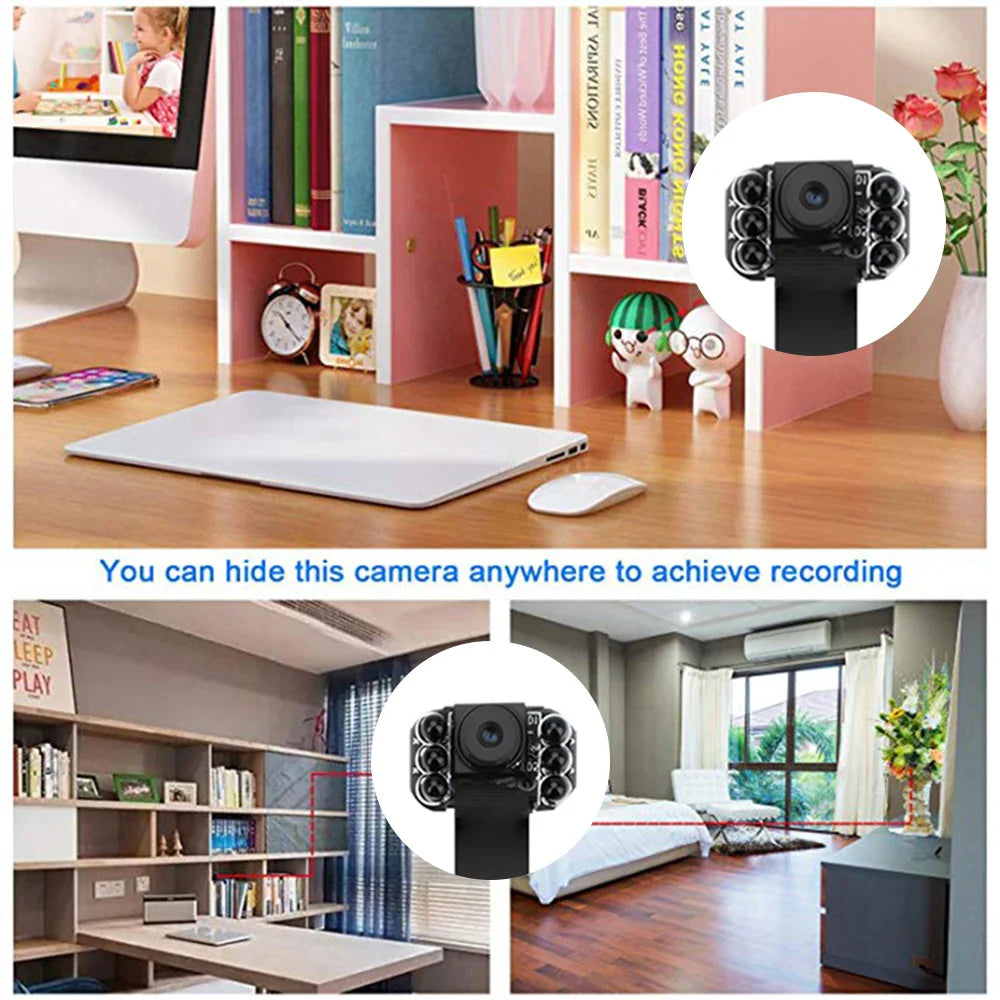 Mini WiFi Security Camera — 4K/1080P HD Wireless Night Vision Camcorder with Voice and Video Surveillance