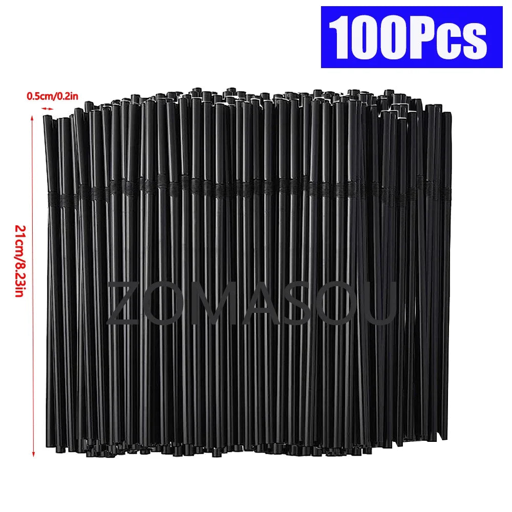 50–3000Pcs Multicolor Drinking Straws – Disposable Beverage Straws for Milk Tea, Party, Wedding & Home Kitchen Use (Wholesale)