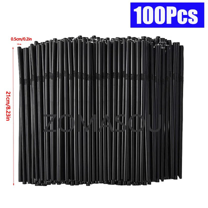 50–3000Pcs Multicolor Drinking Straws – Disposable Beverage Straws for Milk Tea, Party, Wedding & Home Kitchen Use (Wholesale)