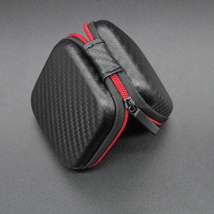Portable Mini Zipper Headphone Bag – Square Hard Case, Aseismic & Moisture-Proof Storage for Headset, SD & TF Cards