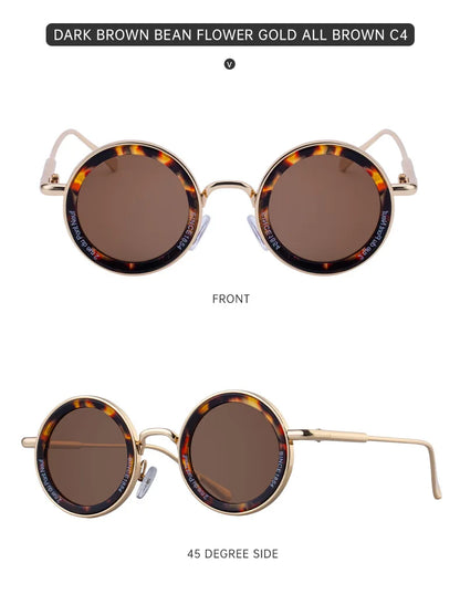 Round Steampunk Sunglasses — Vintage Punk Retro Fashion Glasses for Men & Women